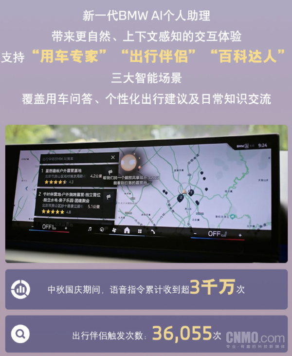 宝马中秋国庆出行报告出炉：AI语音指令超3000万次